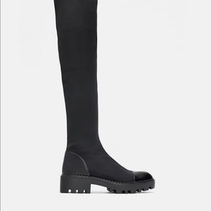 ZARA LUG SOLED TALL BOOTS